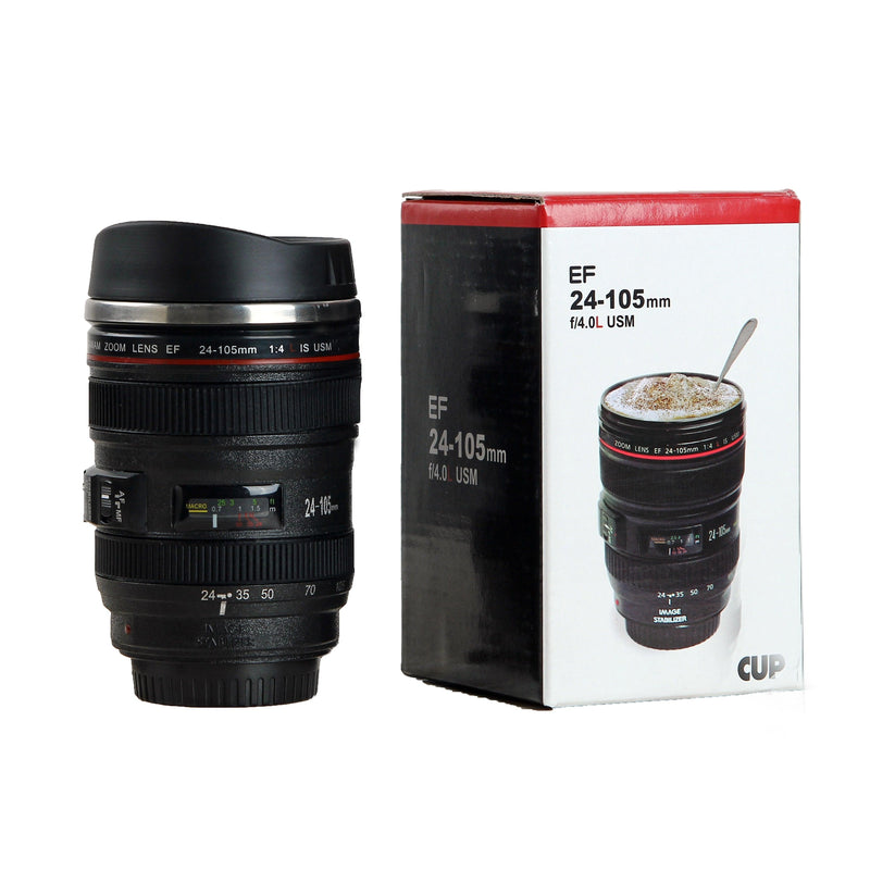 Caneca Lente de Câmera de Aço Inoxidável lente EF24-105mm - Shop Pirilampo