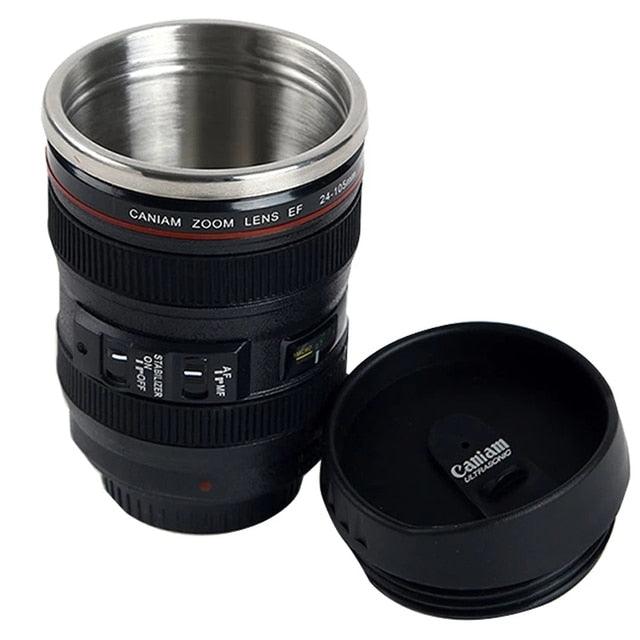 Caneca Lente de Câmera de Aço Inoxidável lente EF24-105mm - Shop Pirilampo