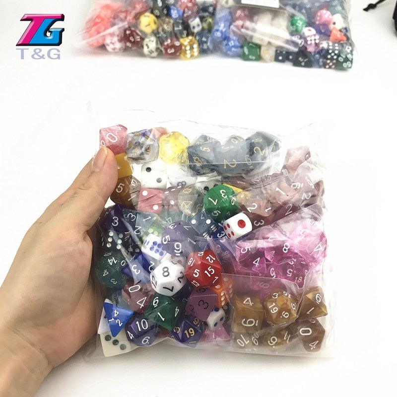 7 peças jogo de rpg de jogo de rpg de jogo de dados poliédricos conjunto  grande número lightwheigt para jogos de mesa matemática jogo de ensino  crianças brinquedo - AliExpress